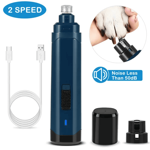 Dog Nail Grinder 2 Speeds Quiet USB Rechargeable Pet Nail Grinder Professional Pet Nail Trimmer Cordless Paws GroomingDog Nail Grinder 2 Speeds Quiet
