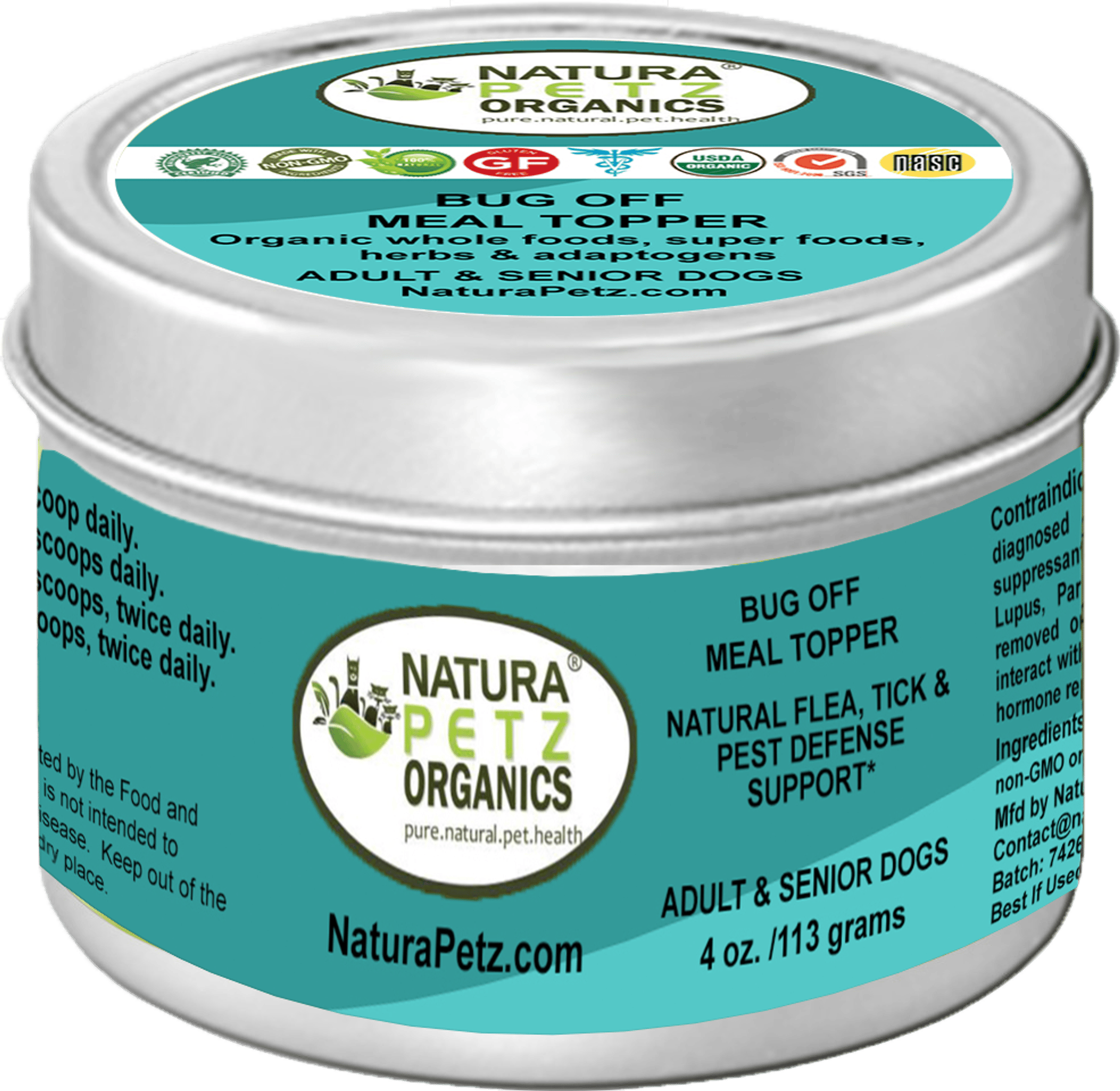 Bug Off Natural Defense Meal Topper* Flea, Tick & Pest Defense For Dogs, Cats & Horses*