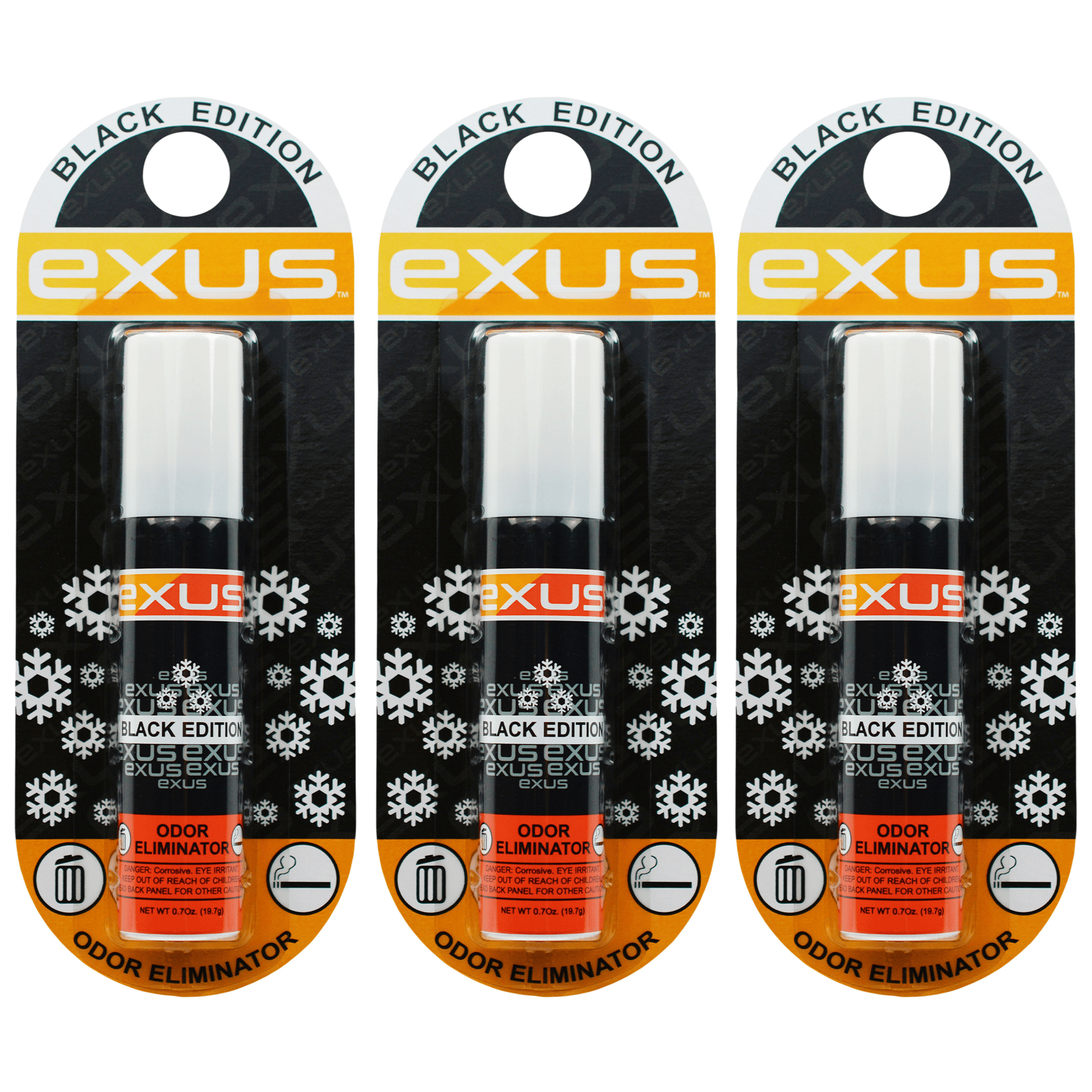 Exus Odor Eliminator - Black Edition 0.7 Oz. Car Air Freshener Odor Eliminator