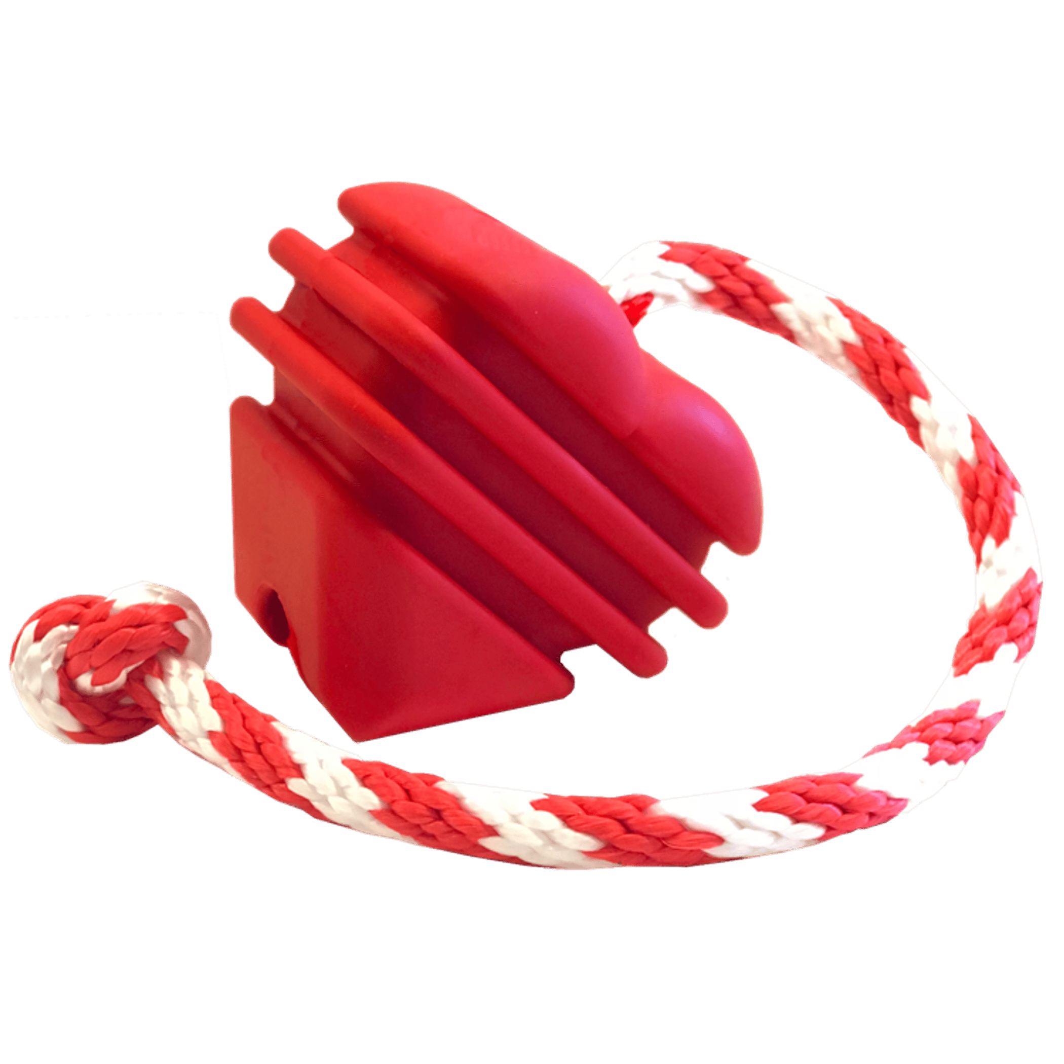 Heart on a String Dog Toy - Durable Rubber Tug Toy for Large Dogs