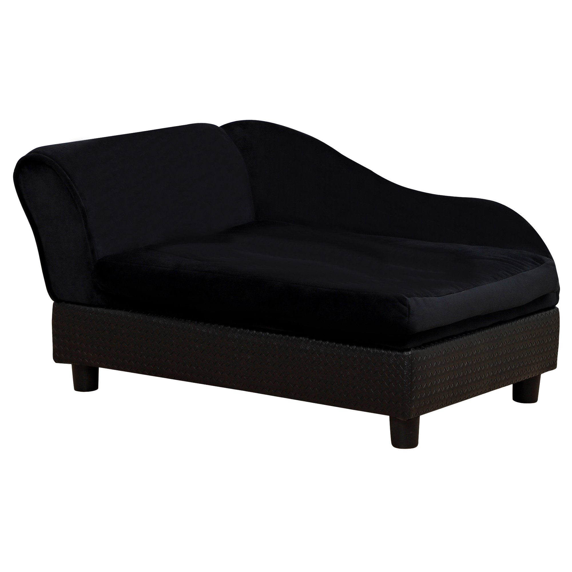 Pet Sofa Bed Couch with Storage, Pet Sofa for Cats and Small Dogs, Black