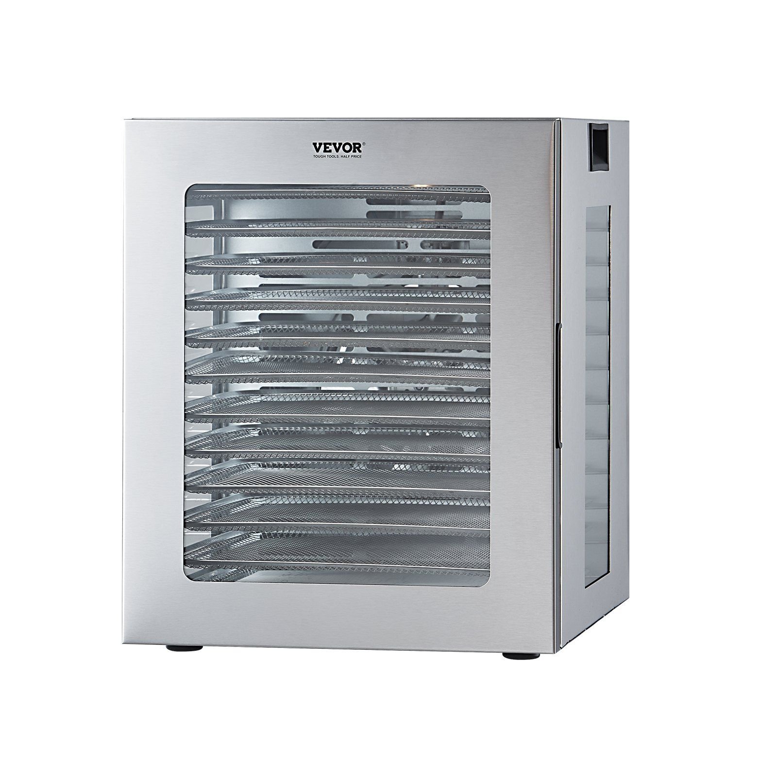 VEVOR Food Dehydrator Machine, 12 Stainless Steel Trays, 850W Electric Food Dryer with Adjustable Temperature & 24-Hour Timer, Freeze Dryer for Jerky