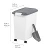 41 Lbs. Airtight Pet Food Container | Dog Cat Food Storage Bin | Treat Box with Scoop