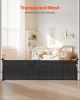 Retractable Baby Gate 34 in Tall Extend to 110 in Wide for Kids or Pets Black