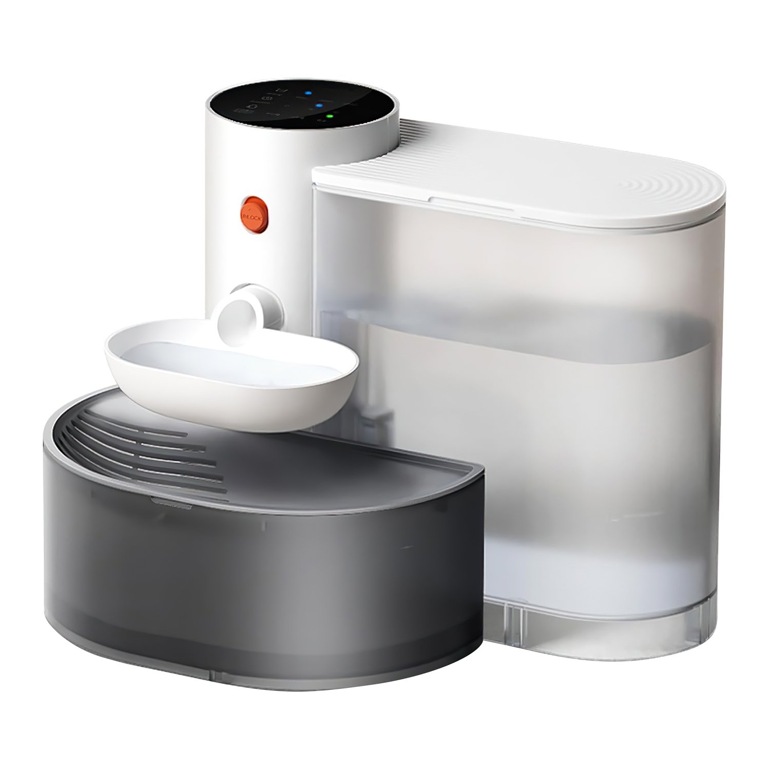 1Pc Smart Pet Water Fountain Automatic Cat Water Dispenser 3L Cordless Rechargeable Dog Water Fountain Self-Refill With 3 Adjustable Volume 3 Tim (Color: White)