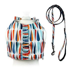 Chic Raindrop Harness Vest with Matching Leash (Color: Chic Raindrop Harness Vest, Size: L)