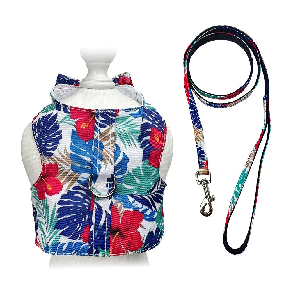 Hawaiian Harness Vest with Matching Leash (Color: Vest, Size: L)