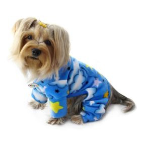 Stars and Clouds Fleece Turtleneck Pajamas (Size: L)