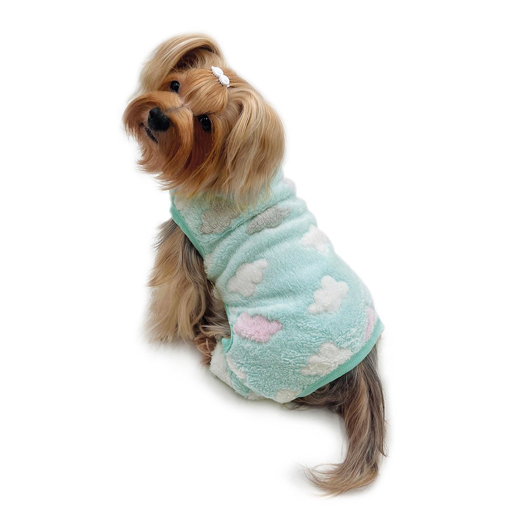 Ultra Plush Fluffy Clouds Front Sleeveless Pajamas (Size: L)