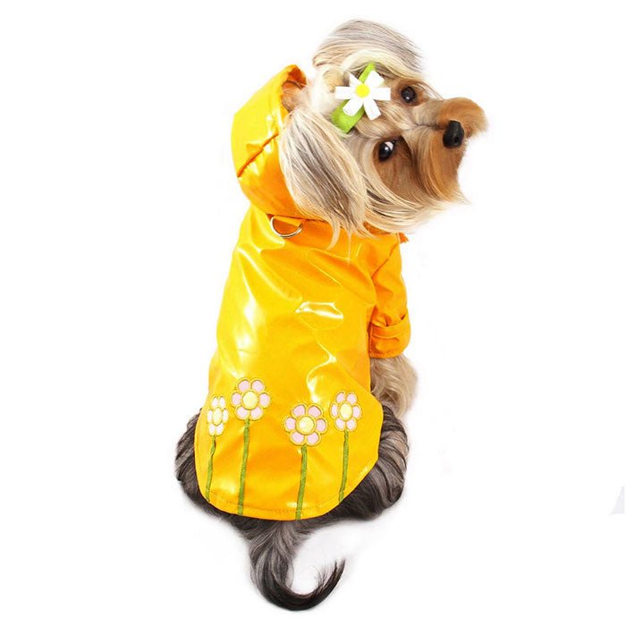 Polka Dots & Daisies Raincoat with Cotton Lining (Size: L)