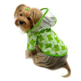 Clear View Froggy Raincoat with Fleece Lining and Detachable Hood (Color: Froggy, Size: L)
