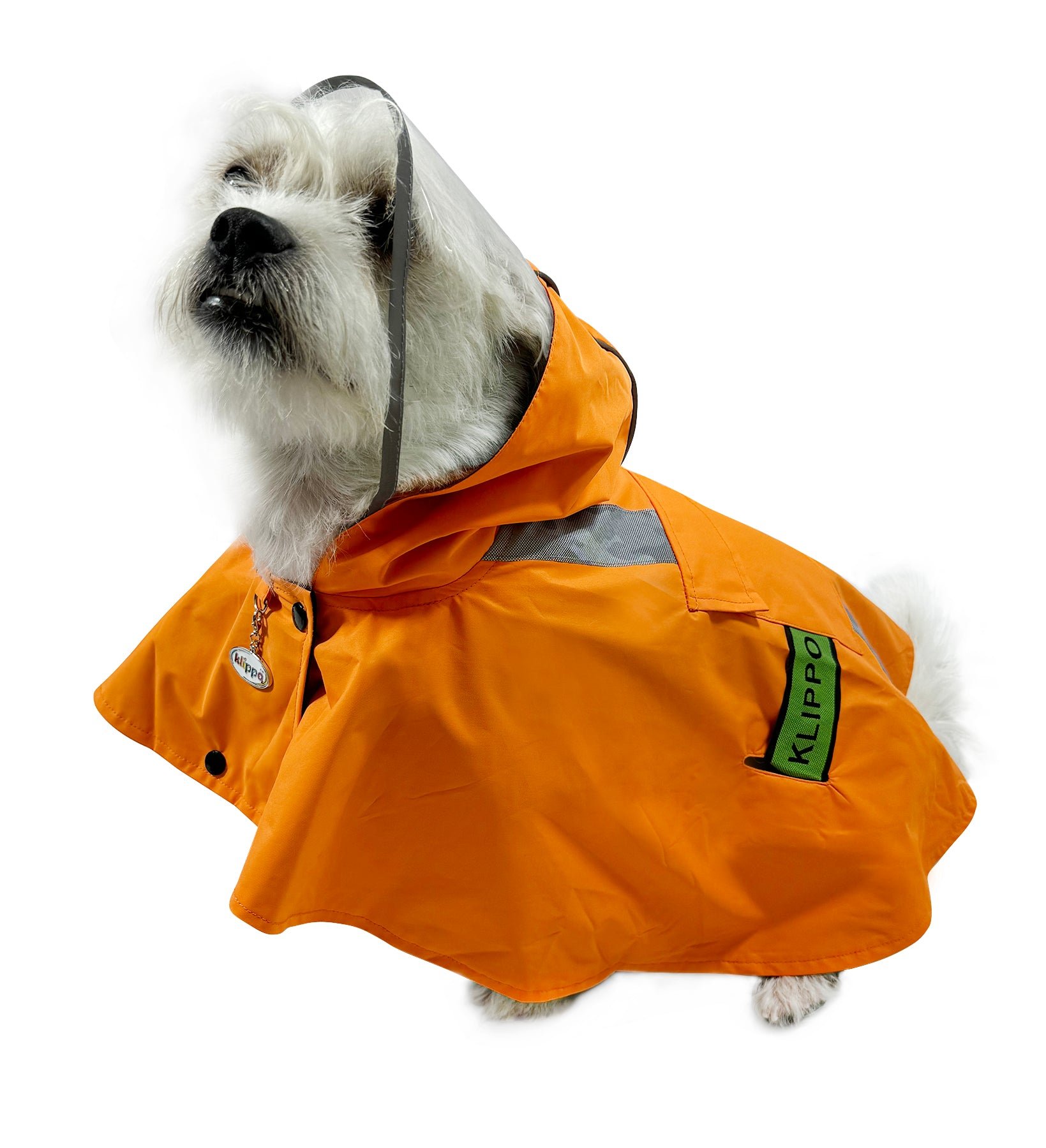Clear View Poncho Raincoat with Reflective Stripes (Size: L)
