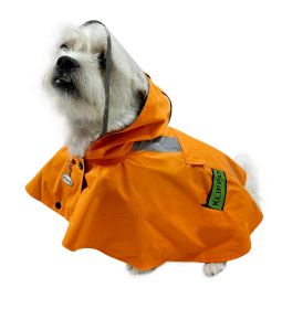 Clear View Poncho Raincoat with Reflective Stripes (Size: L)