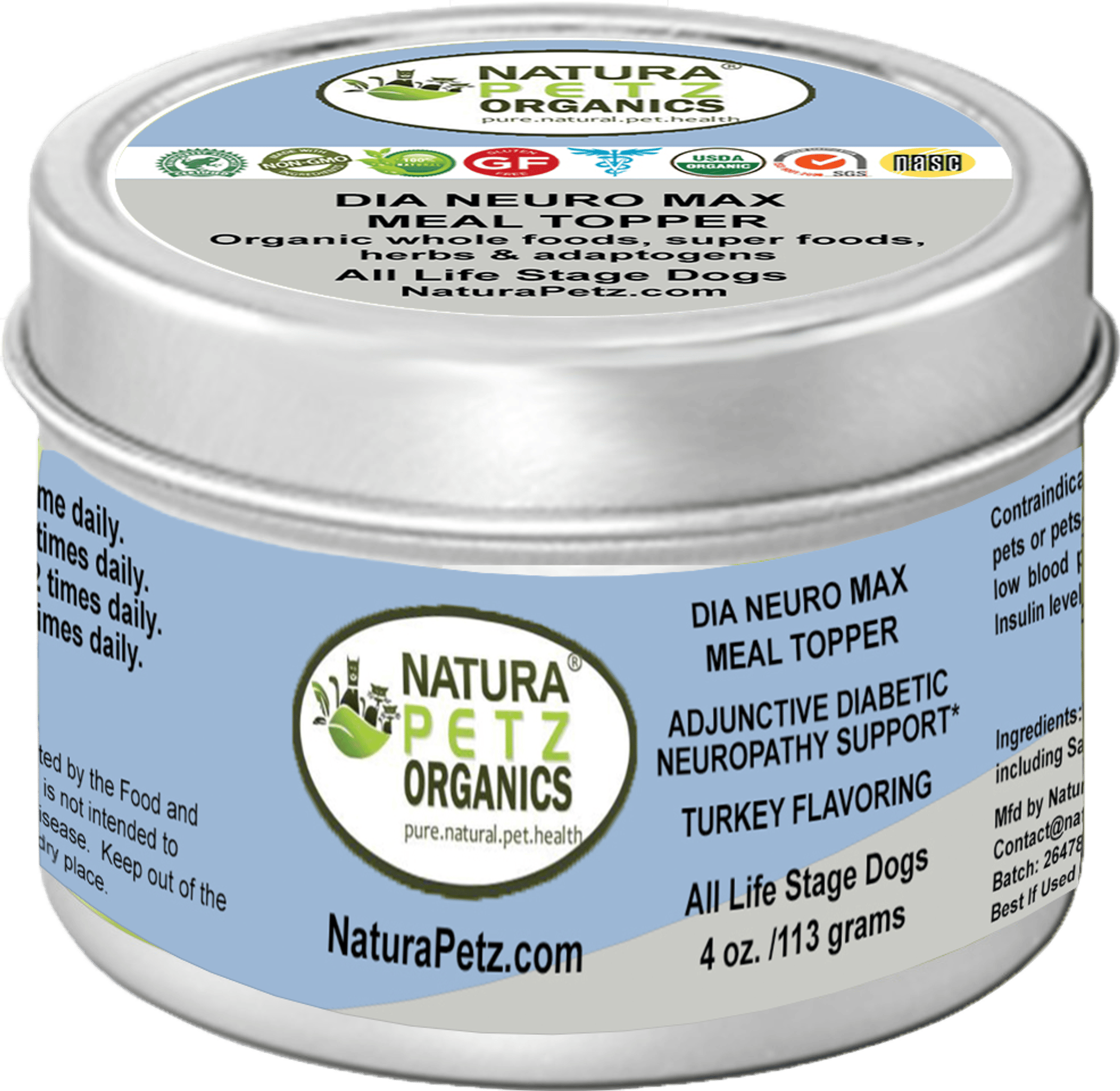 Dia Neuro Max Meal Topper* Adjunctive Diabetic Neuropathy Support* For Dogs & Cats (Size: DOG 4 Oz. /)