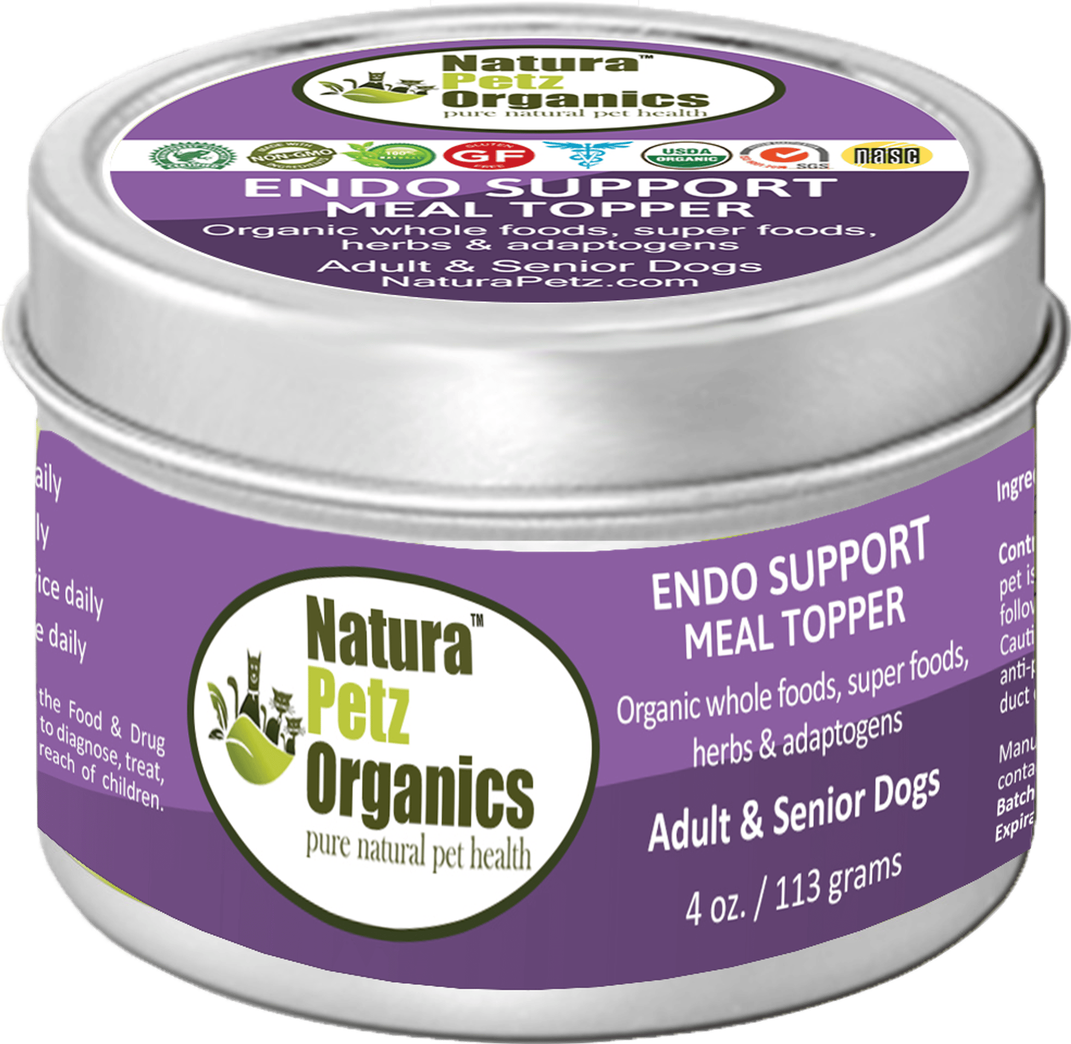 Endo Support Meal Topper For Dogs And Cats* Natura Petz Organics (Size: 3 oz)