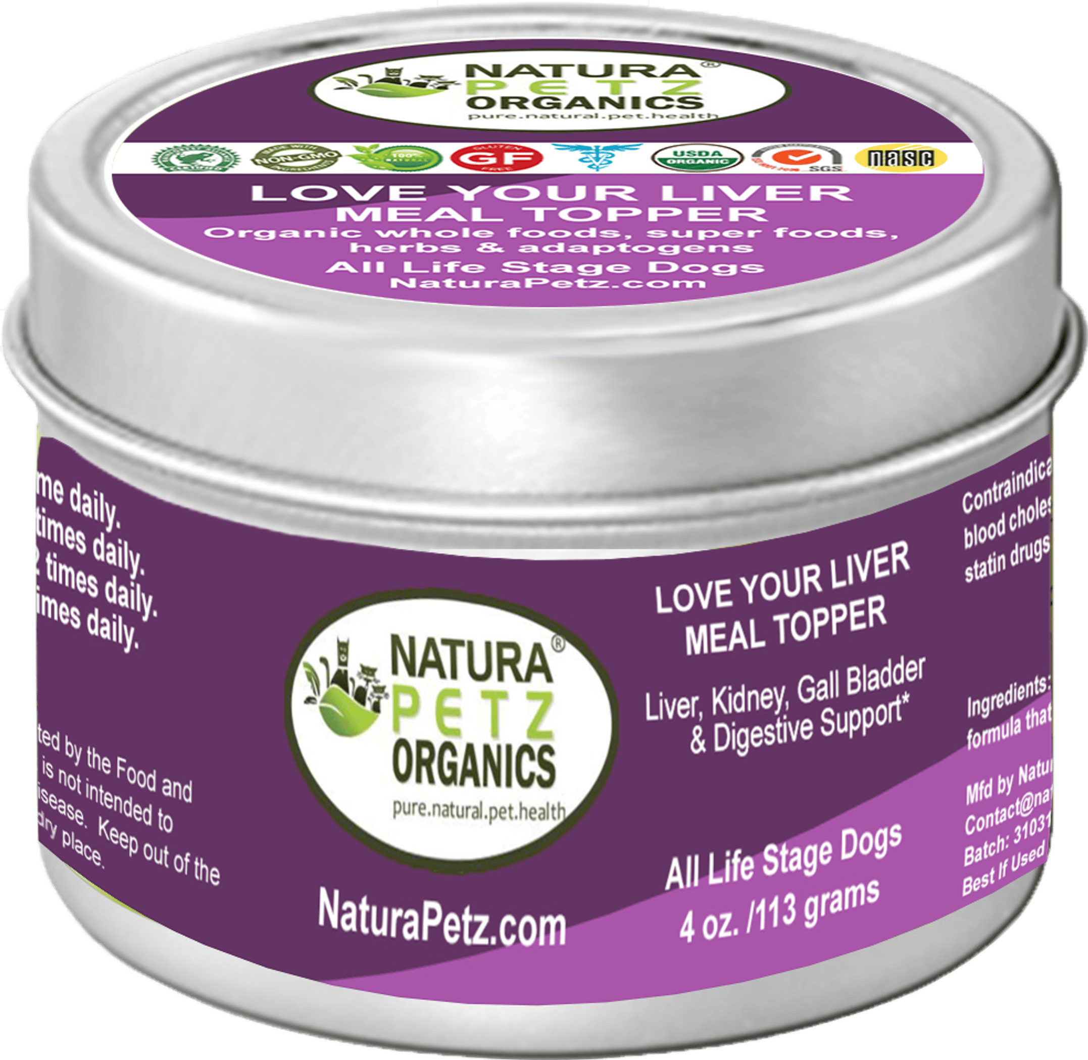 Love Your Liver Meal Topper Liver, Kidney, Gall Bladder & Digestive Support* (Size: 4 Oz. Dog)
