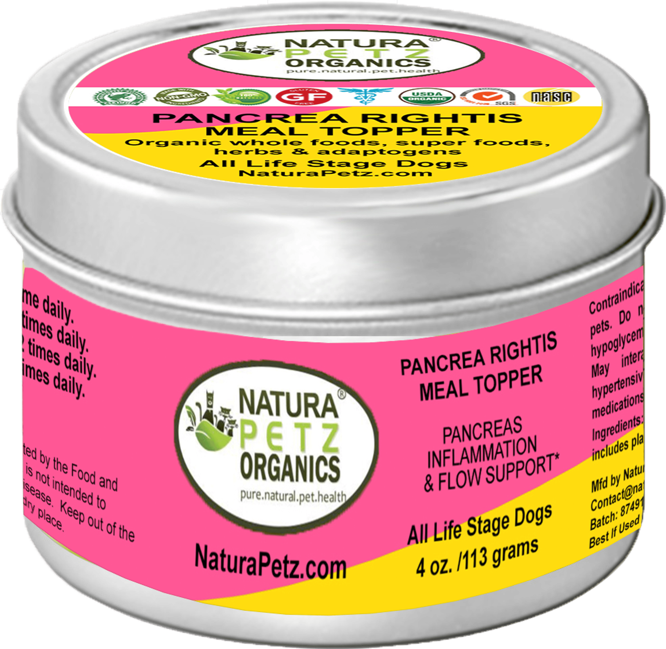 Pancrea Rightis Max Meal Topper* Pancreas Inflammation & Flow Support* For Dogs & Cats* (Size: 4 Oz. Dog)