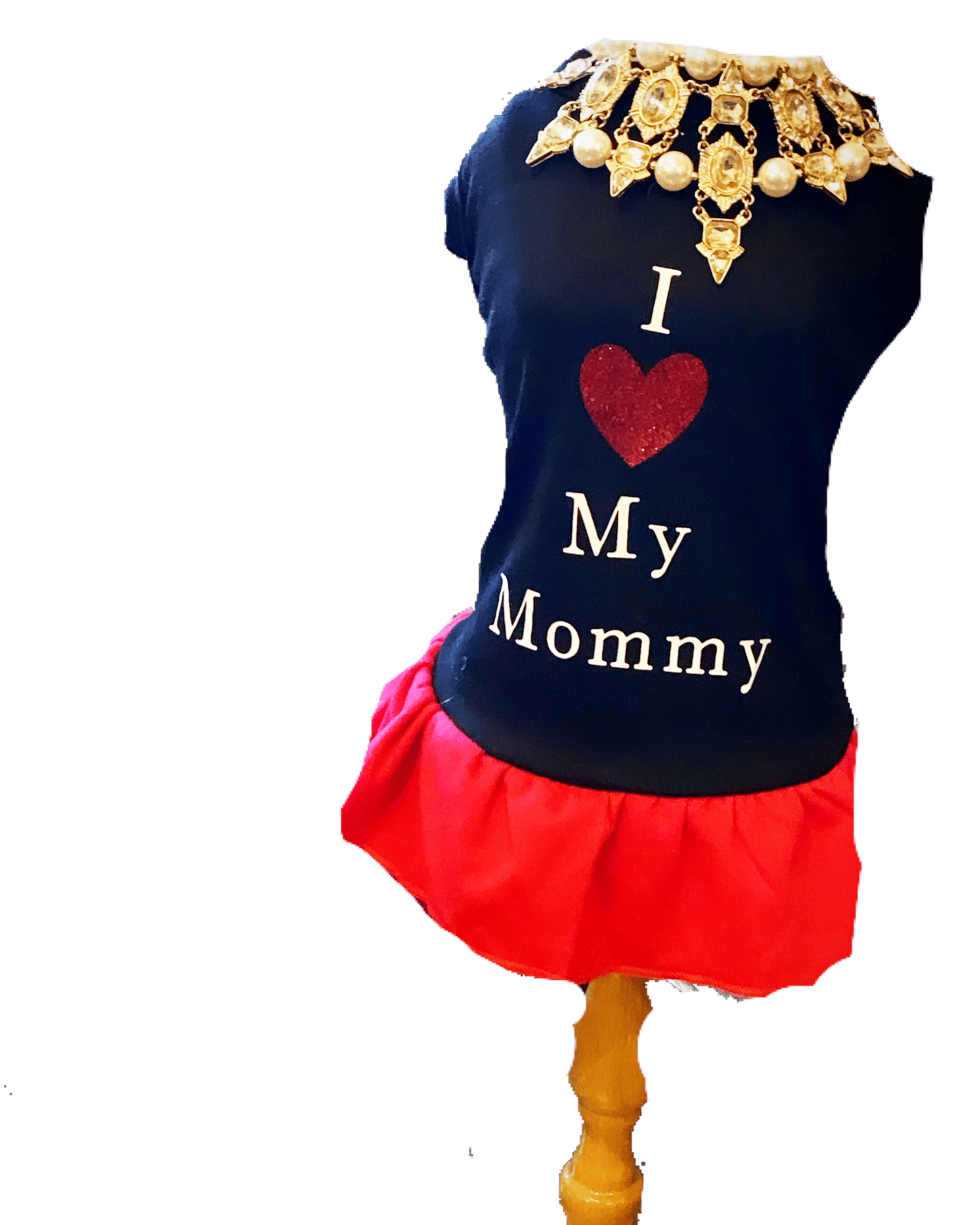 I Love  My Mommy Dress (Size: X SmallBLACK)
