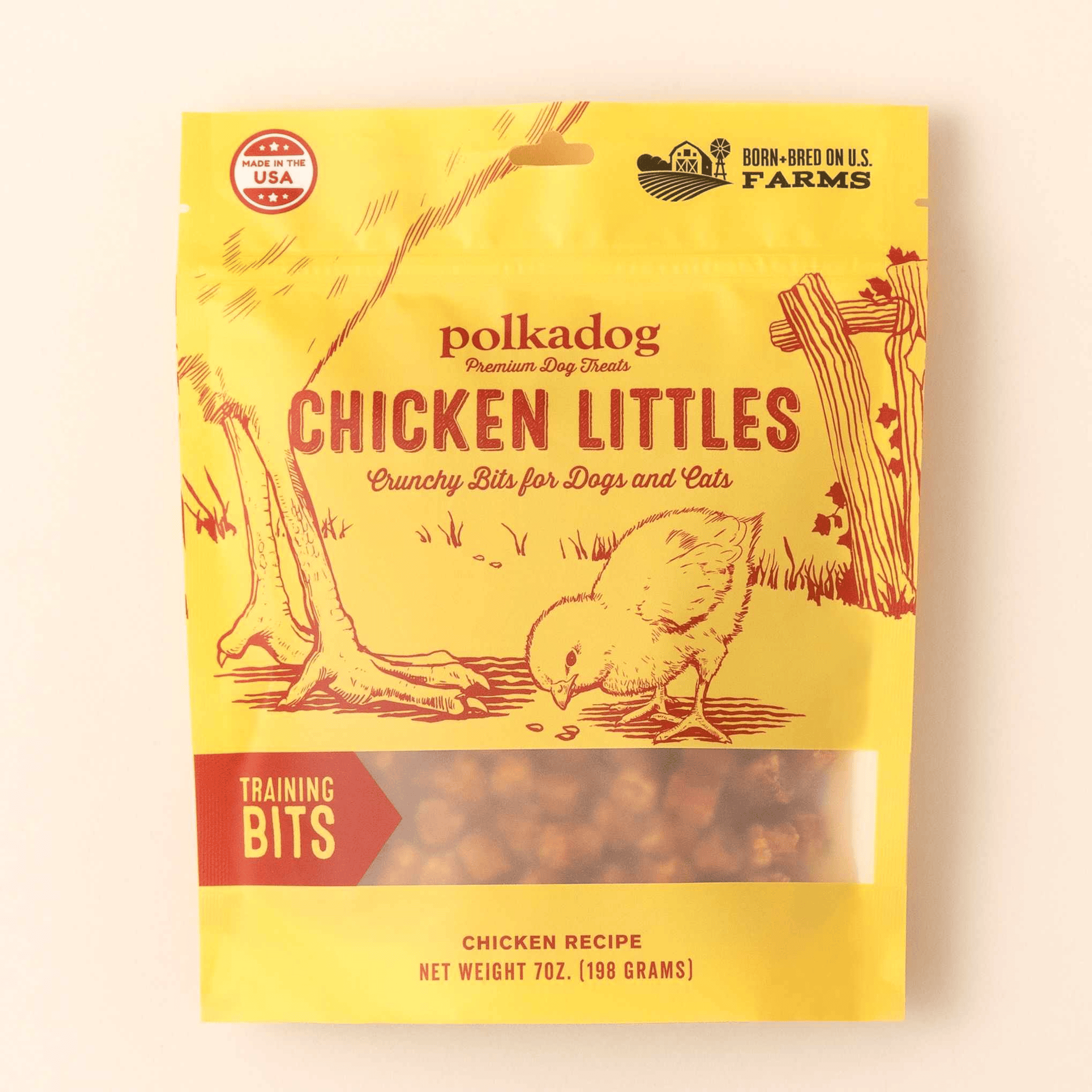 Polkadog Chicken Littles Training Bits Crunchy Dog and Cat Treats (Size: 7oz)