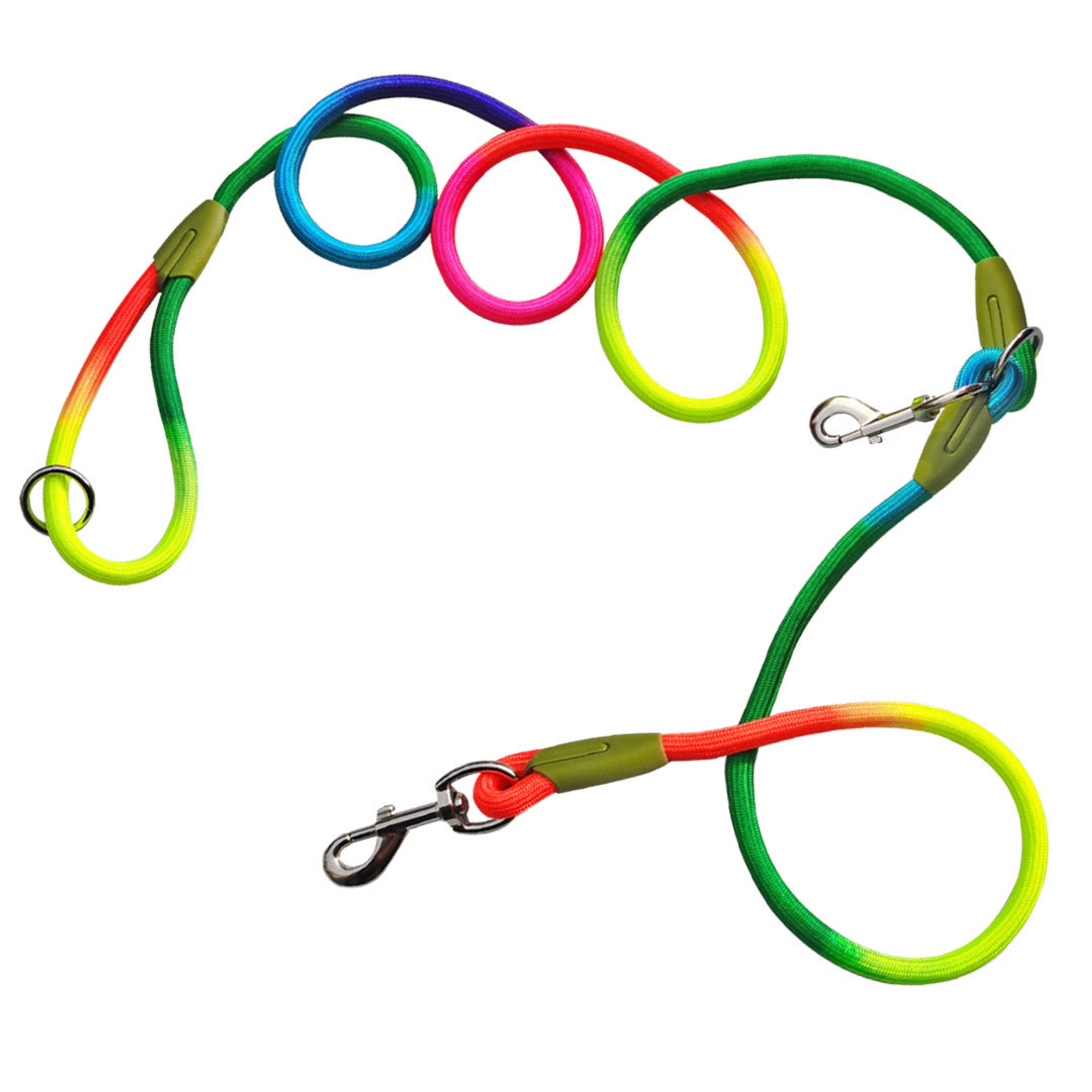Multifunction HandsFree Rope Pet Cat Dog Puppy Double Ended Leash for Walking Training Tracking Obedience (Color: Teal Blue, Size: 220cm)