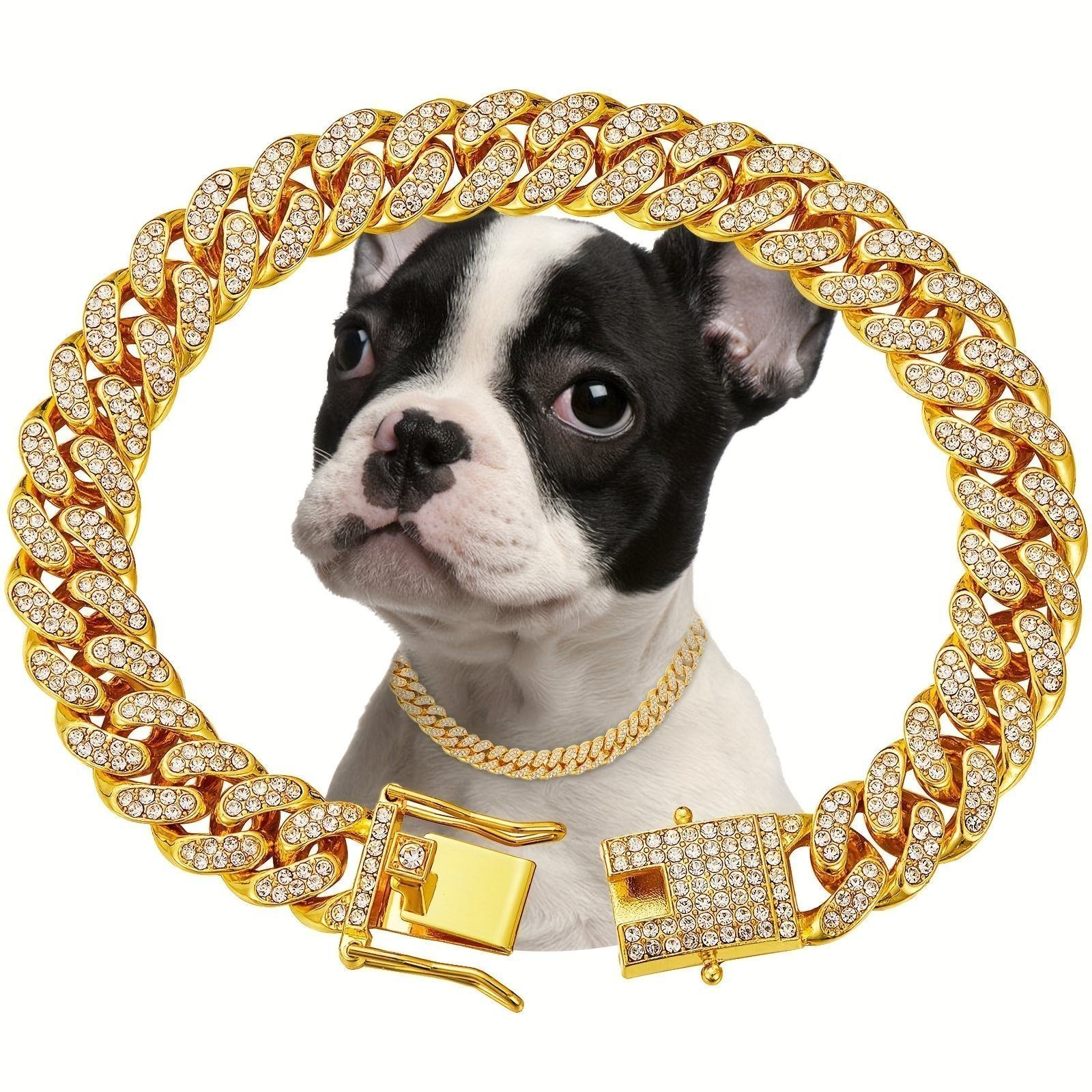 Shiny Diamond Safety Metal Necklace (Option: Glod-S)