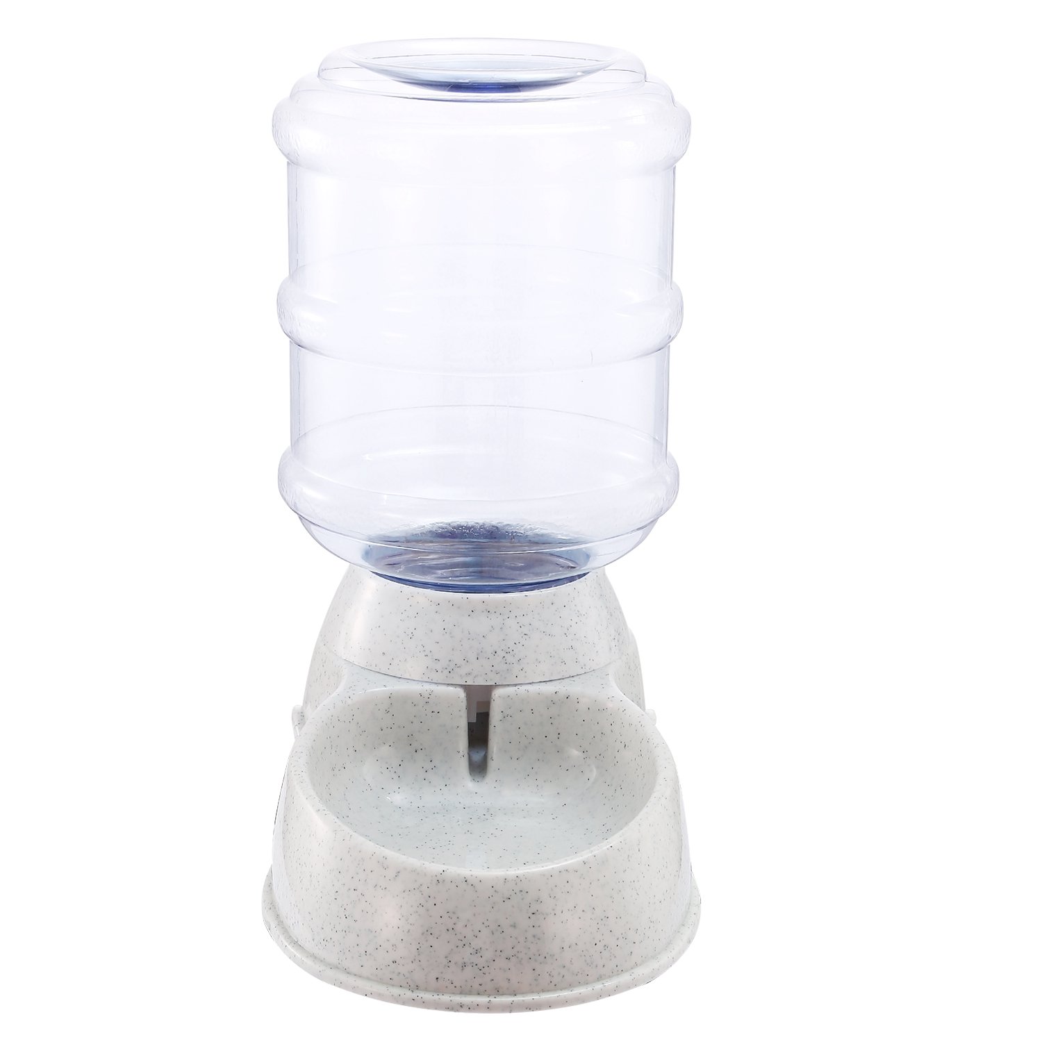 3.5L 1Gal Pet Water Dispenser Self-Dispensing Gravity Pets Water Feeder Automatic Pet Waterer Cat Dog (Color: Beige)