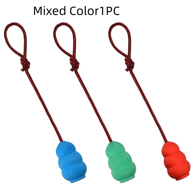 Pet Toy Natural Rubber Rope Hoist (Option: Mixed Color Hair-9cm)
