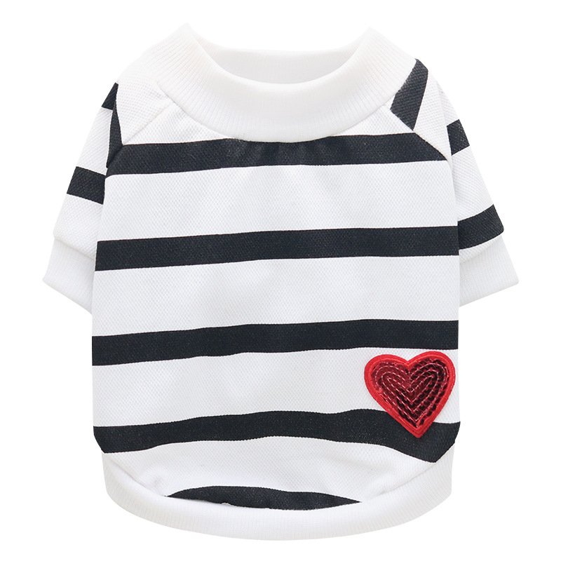 Jarre Aero Bull Pug Puppy Clothes Teddy Milk Cat Pet Spring And Summer Thin Small Dog Puppy (Option: White-XS)