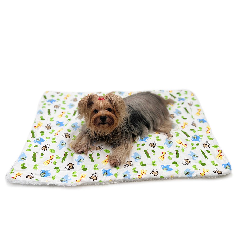 Zoo Animals Flannel/Plush Blanket (Size: L)