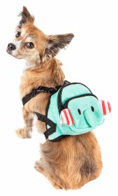 Pet Life 'Dumbone' Dual-Pocketed Compartmental Animated Dog Harness Backpack (Size: medium)