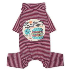 Touchdog Onesie Lightweight Breathable Printed Full Body Pet Dog T-Shirt Pajamas (Color: Red, Size: small)