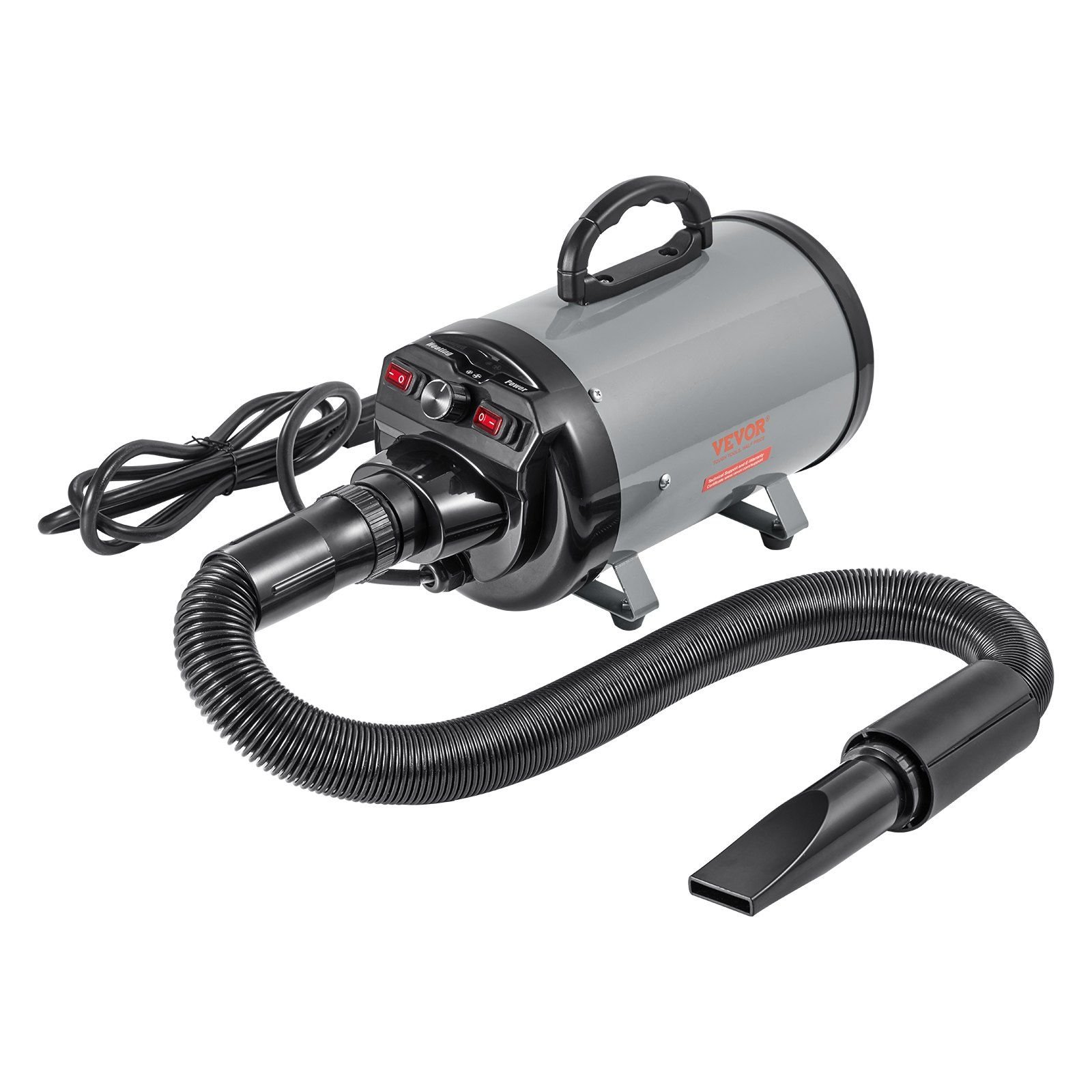 VEVOR Dog Dryer, 2800W/4.3HP Dog Blow Dryer, Pet Grooming Dryer with Adjustable Speed and Temperature Control (Defalut: Default)