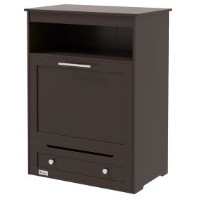 Pet Feeder Station Storage Cabinet, Dog Food Storage Container with Dog Raised Bowls, Watering Supplies, Gray (Title: Default Title)