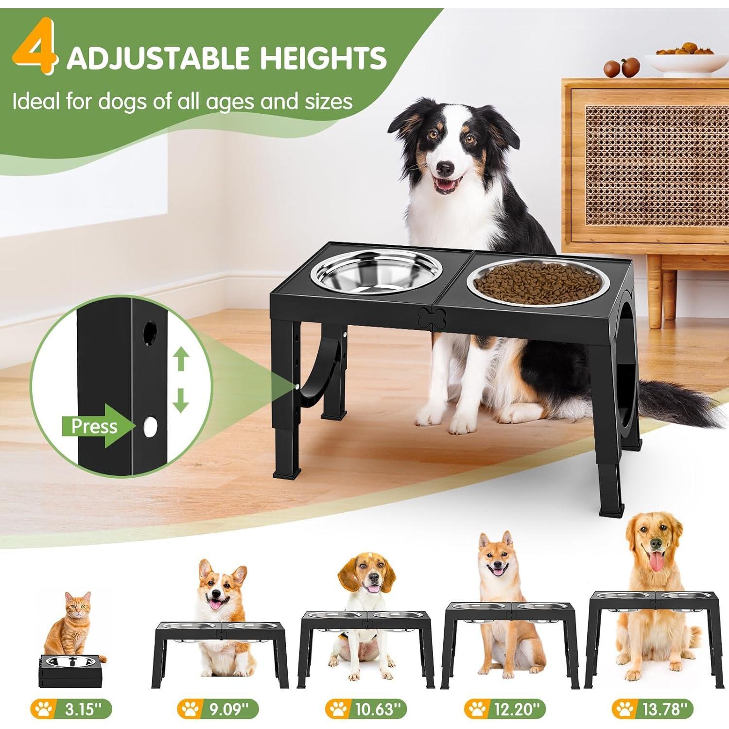 Xia Z Fashion Pet Products Black Dog Bowl Holder (Color: Black)