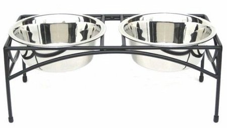 Regal Double Elevated Feeder (Option: Small/Black)